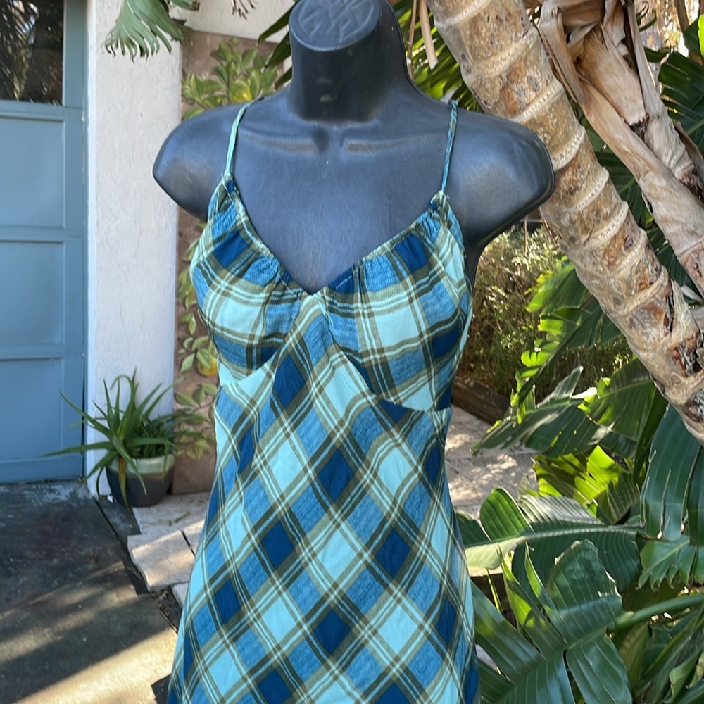 Bias cut plaid slip dress - Picture 4 of 10